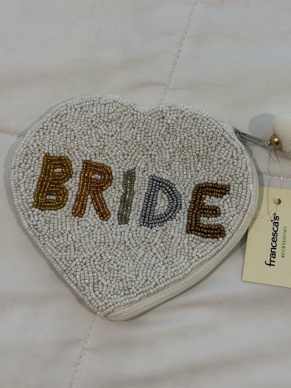 NEW Bride Beaded Coin Purse